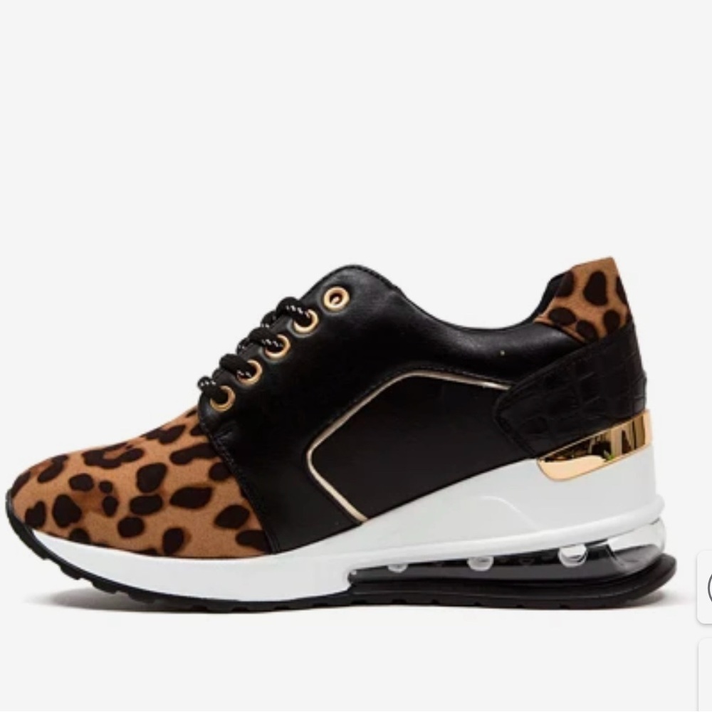 NEW Size 8 NU Ninety Union Leopard Wedge sneaker